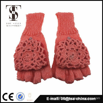100% acrylic knitted wholesale girl gloves without fingers